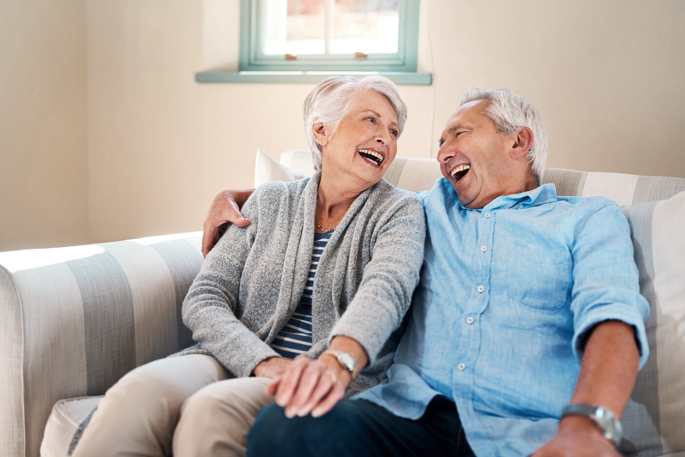 Happy couple in assisted living near Macomb, MI.